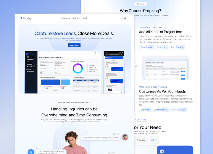 Cover image for Propzing Landing Page: Turning Vision into Clicks