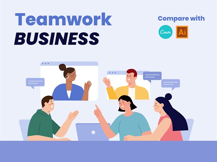 Cover image for Teamwork Business Ilustration on Behance