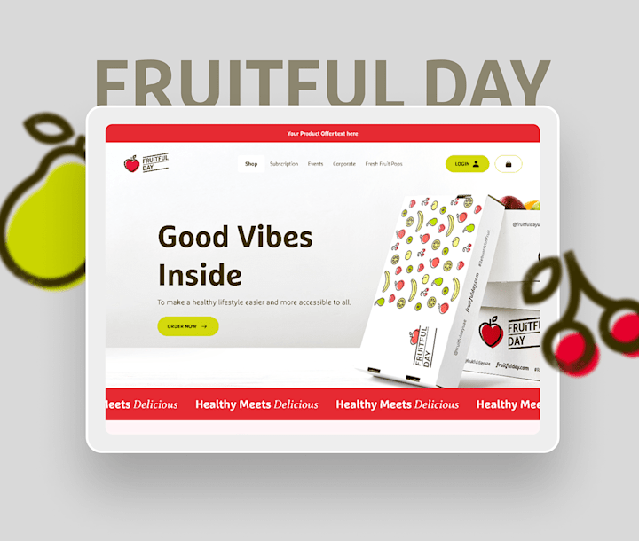 Cover image for FRUITFUL DAY - Website UI UX Design :: Behance