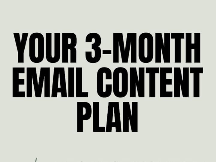 Cover image for 3-Month Email Content Plan For New Businesses