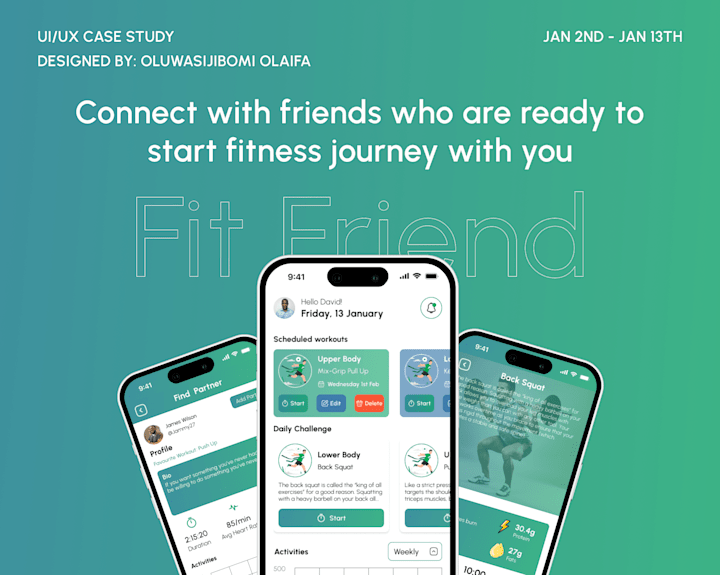 Cover image for Fit Friend Case Study :: Behance
