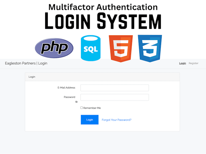 Cover image for Eagleston Partners | Multi-factor Authentication Login System