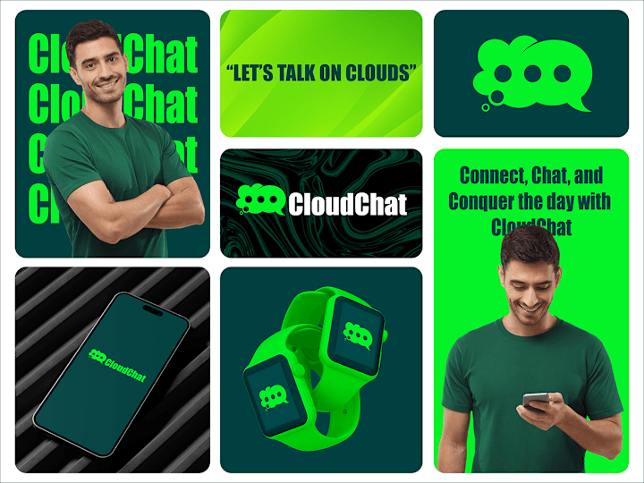 Cover image for Messaging App Logo design - CLOUDCHAT  Behance