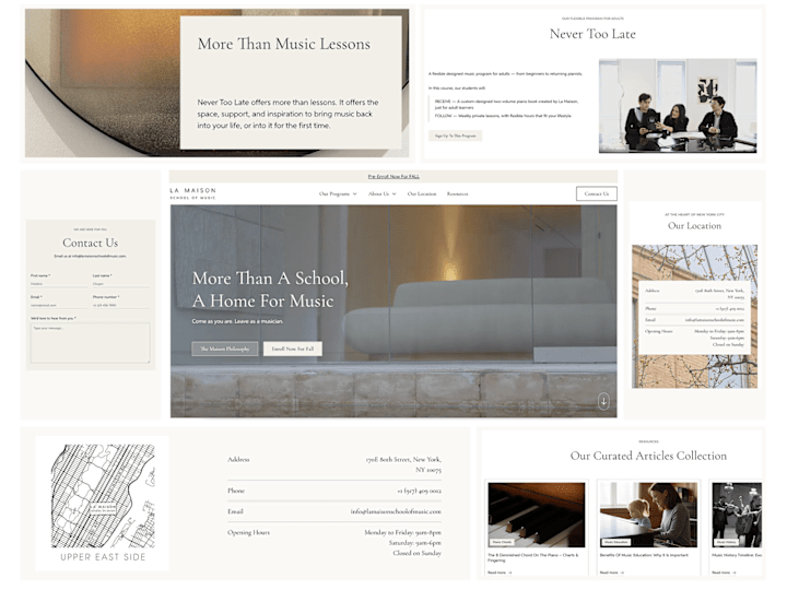 Cover image for Business Website / La Maison School of Music