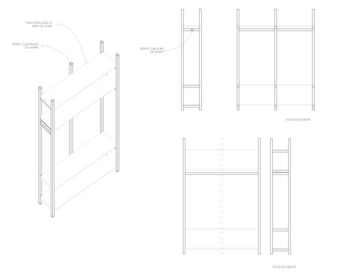 Cover image for Diseño de Interiores - Mobiliario para taller de vestuario