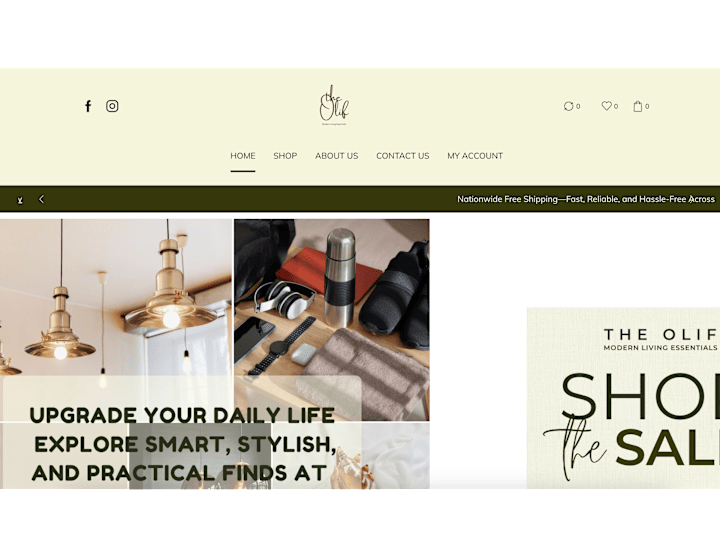 Cover image for Woocommerce Website Development Home Essential Brand The Olif.
