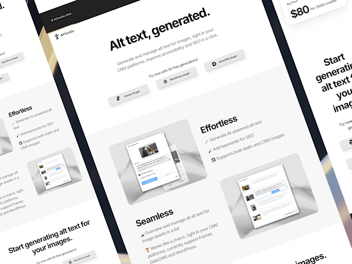 Cover image for Landing Page in Framer - AltTextGo