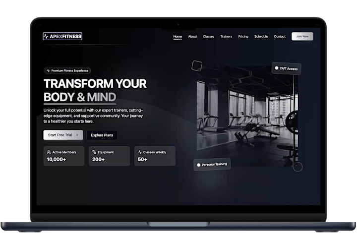 Cover image for Responsive Website Development for Apex Fitness