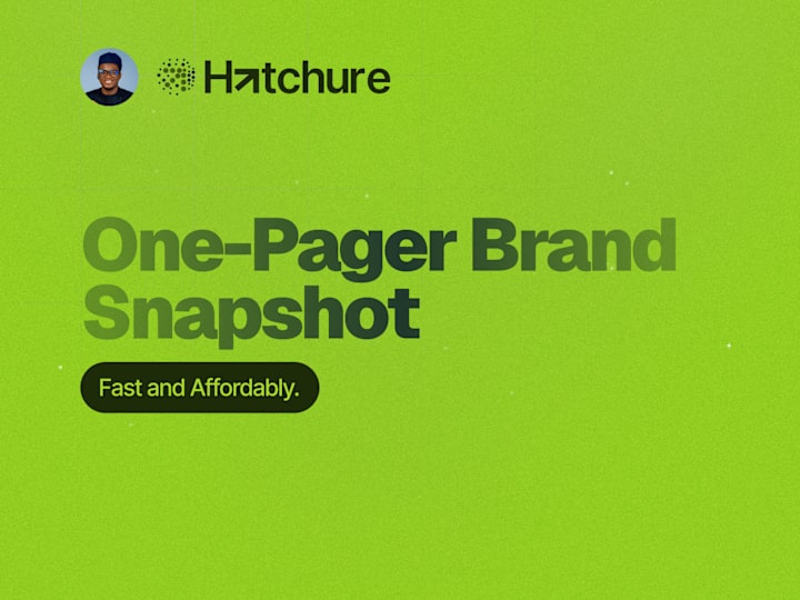 Cover image for One-Pager Brand Snapshot