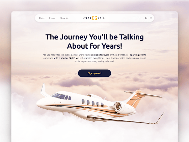 Cover image for EventGate - Landing page for a travel agency