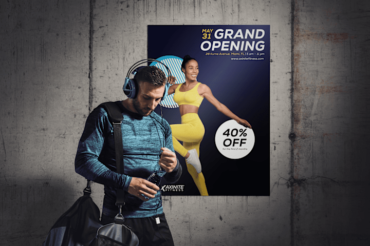 Cover image for Axinite Fitness Grand Opening Poster