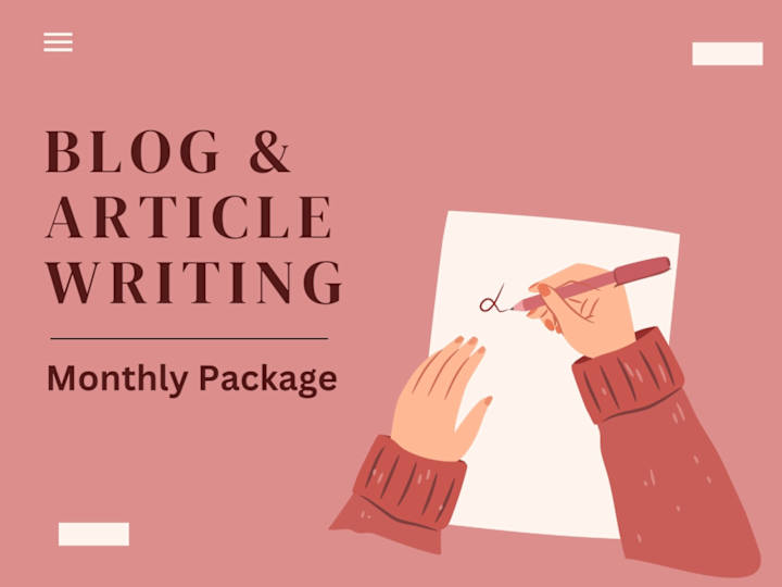 Cover image for Writing Blogs & Articles - Monthly Package