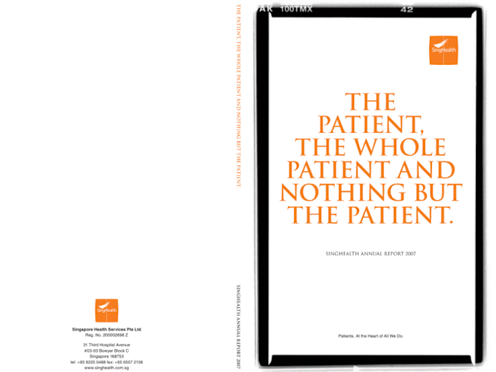 Cover image for Copywriting of SingHealth Annual Report