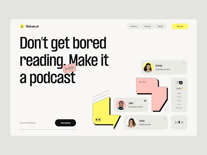 Cover image for AI extension for podcasts: web design, illustrations