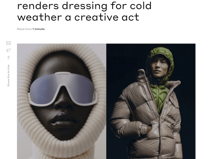 Cover image for Branded coverage: Moncler 2023 Holiday Campaign