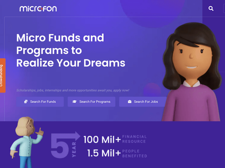 Cover image for Crowdfunding Platform on Framer - Microfon.co