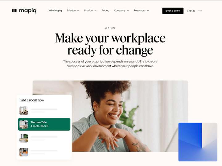 Cover image for Mapiq - The Leading Platform
for Workplace Teams