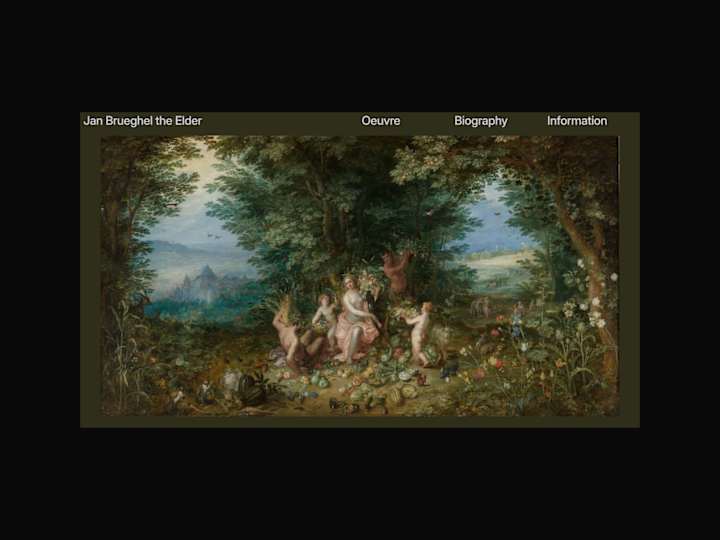 Cover image for Jan Brueghel the Elder. Website