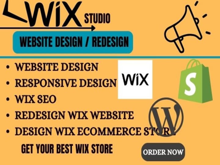 Cover image for  build wix website design redesign and create wix website store
