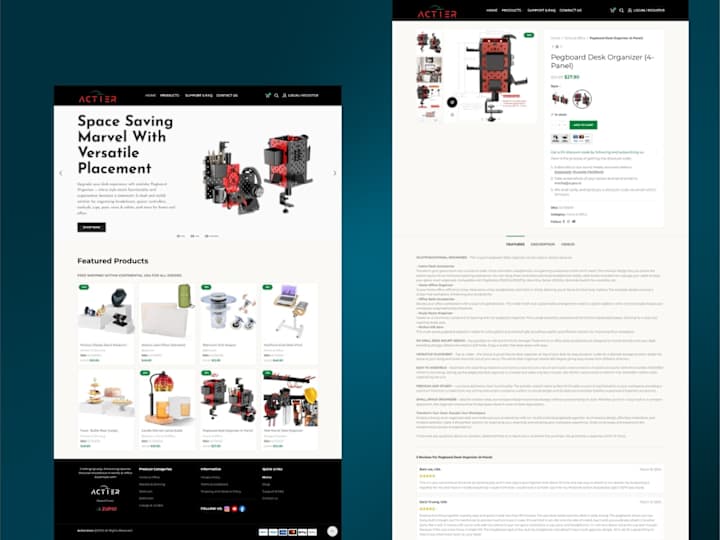 Cover image for [ Ecommerce Website ] ActierStore - Zupio Brand