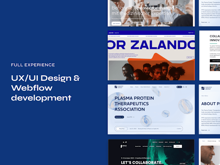 Cover image for UX/UI Design + Webflow development