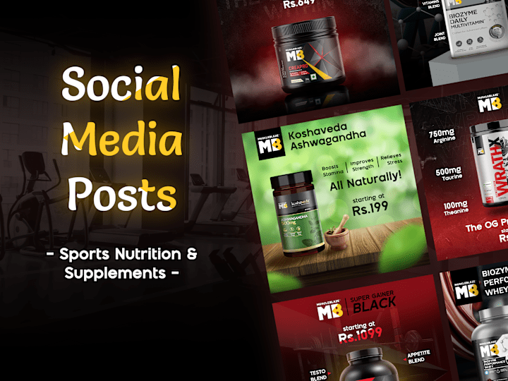 Cover image for Social Media Posts for Supplement Brand :: Behance