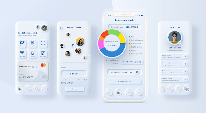 Cover image for Neumorphism Banking App Design
