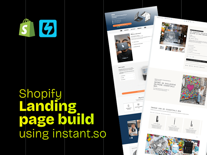 Cover image for Landing Page design & development for Shopify