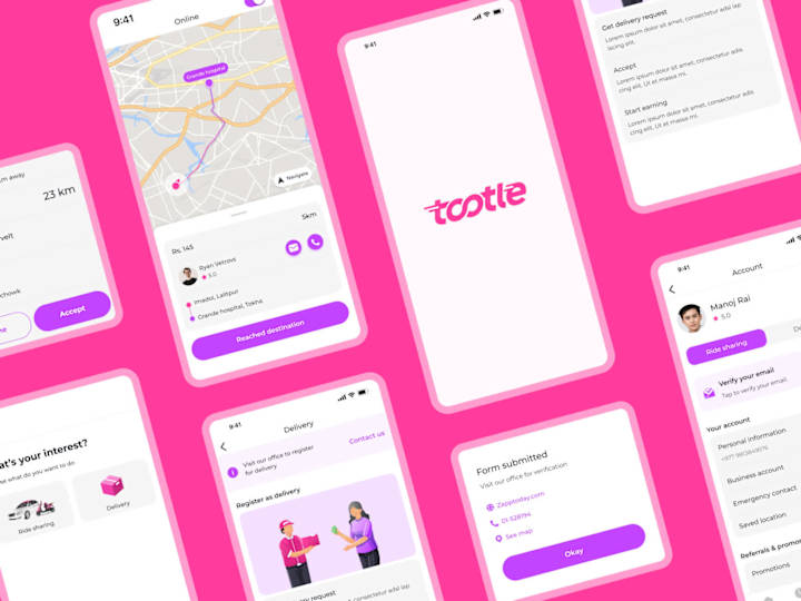 Cover image for Tootle Mobile App Design