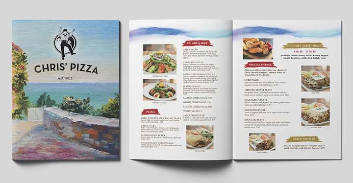 Cover image for Chris' Pizza Menu Design