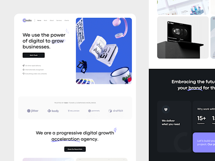 Cover image for UI/UX Landing Page Design for Cladio