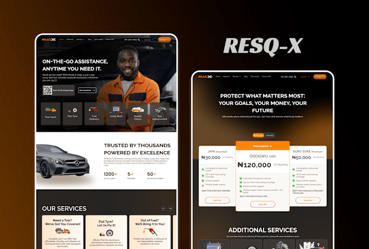 Cover image for ResQ-X Roadside Assistance Website