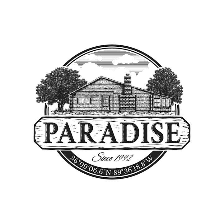 Cover image for Vintage rustic hand drawn emblem logo for Paradise :: Behance