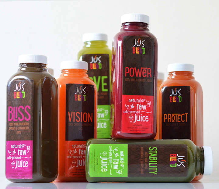 Cover image for Jus Blend Juices Branding, Packaging