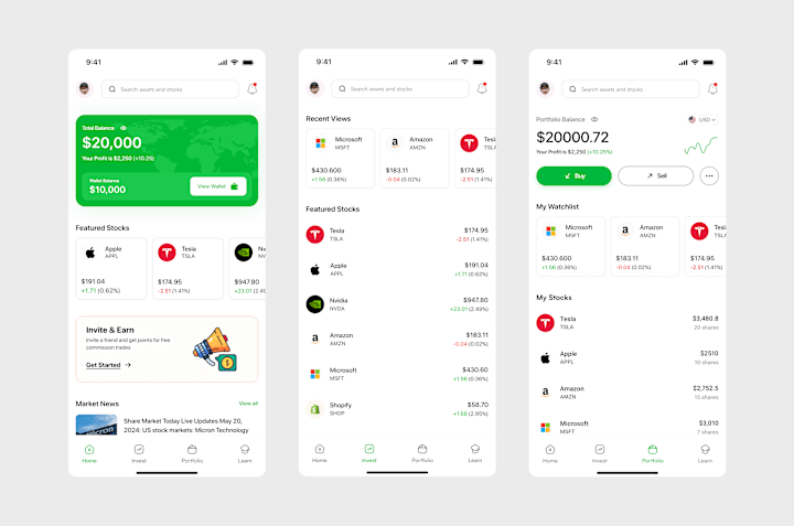 Cover image for Stock Investment App (UI Concept)