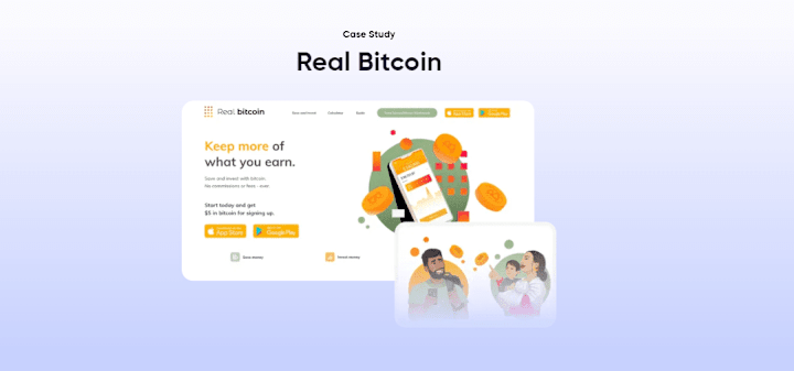 Cover image for Real Bitcoin App Design, Web, Branding & Content Writing
