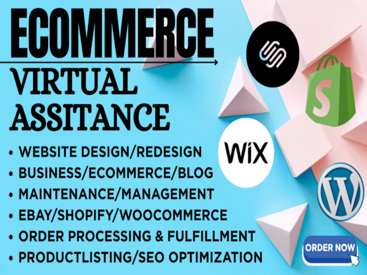 Cover image for  be your personal ecommerce virtual assistant Shopify store     