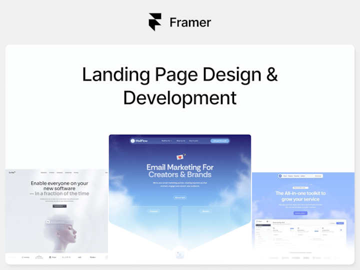 Cover image for Framer • Landing Page Design & Development 