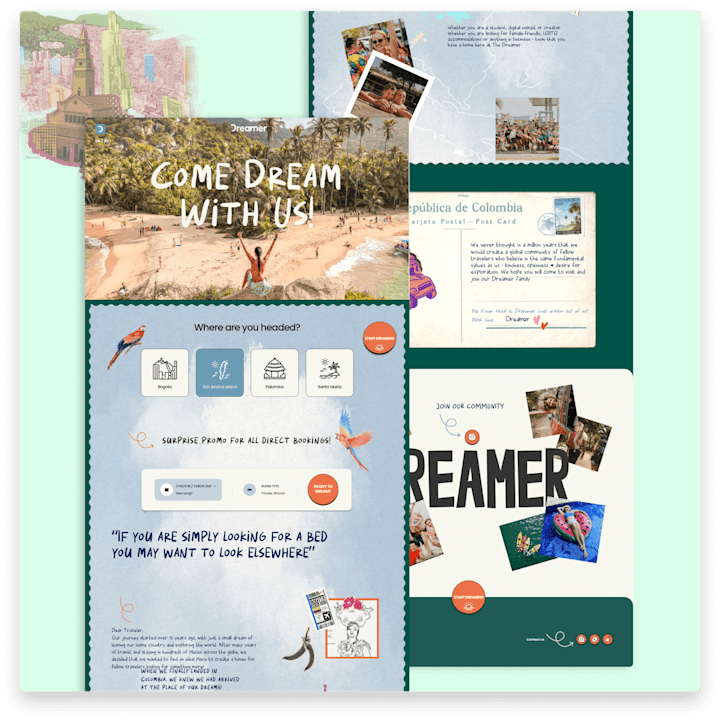 Cover image for Dreamer Travel Booking Web Design