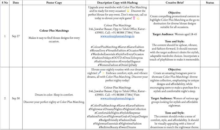 Cover image for Social Media Content Planner/Calendar