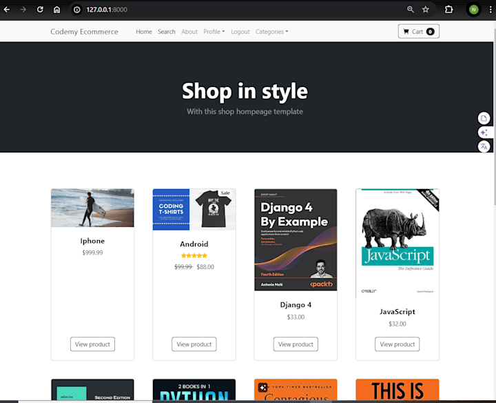 Cover image for Django E-commerce