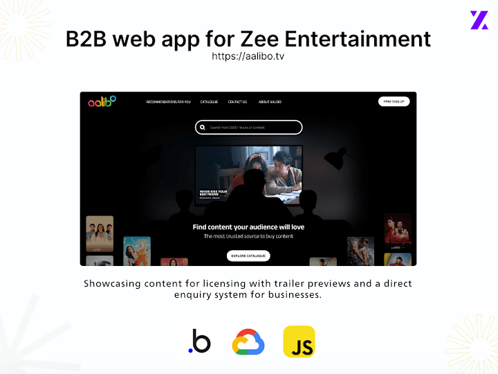 Cover image for Enterprise App built with Bubble for Zee Entertainment