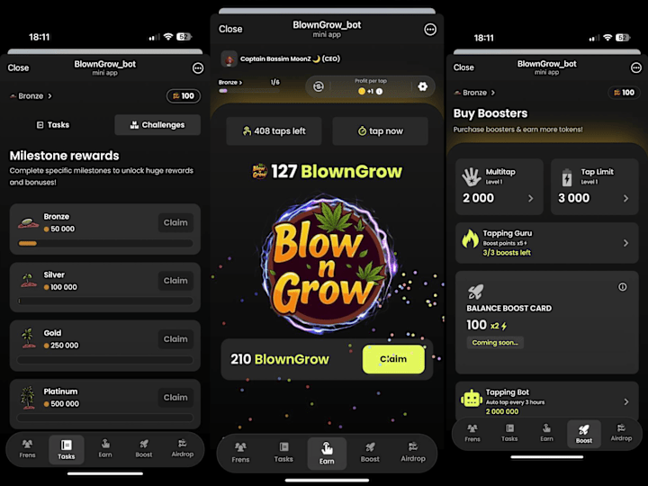 Cover image for  Blow n Grow | Blockchain Telegram Clicker Game