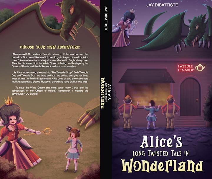 Cover image for Book cover - Alice's Long Twisted Tale in Wonderland :: Behance