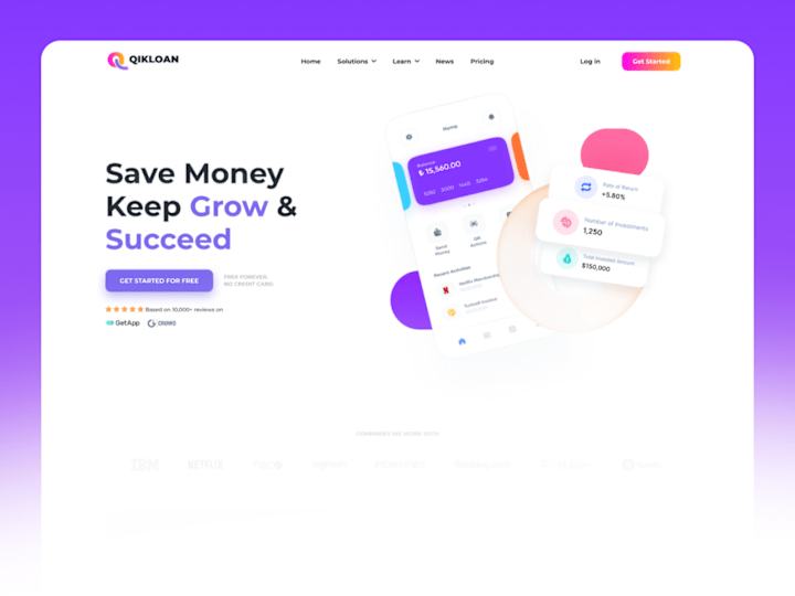 Cover image for Qikloan Landing Page - Figma Template (Freebie)