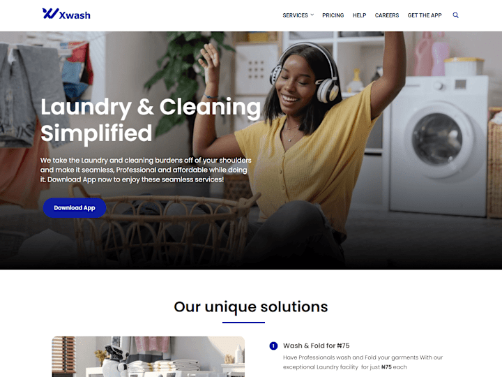 Cover image for Xwash.ng Dry Cleaning Website Project