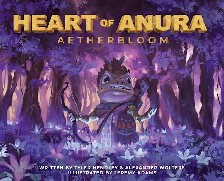 Cover image for "Heart of Anura" Book Cover & Interior Illustrations 