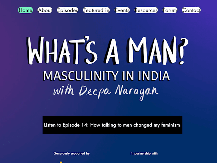 Cover image for Deepa Narayan | Whats a Man | Podcast