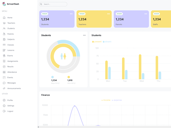 Cover image for School Management Dashboard