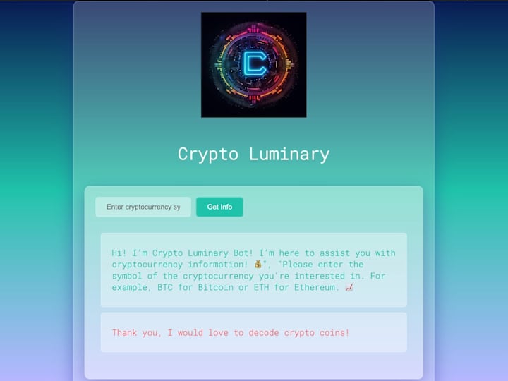 Cover image for Crypto Luminary Web App